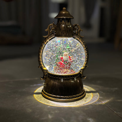 Коледна лампа "Дядо Коледа в снежна топка"