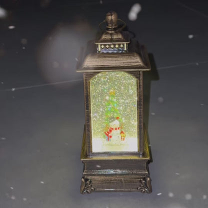 Коледна лампа “Снежен човек и елха”